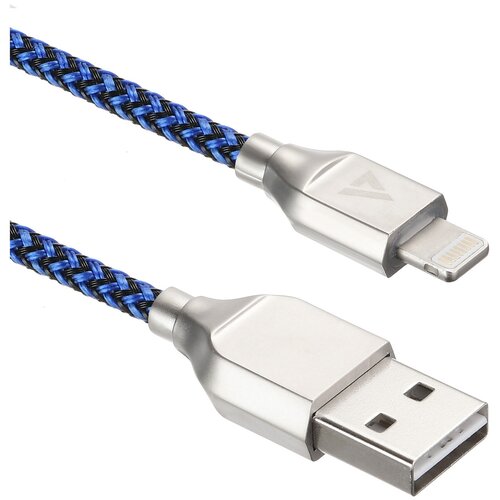 Кабель Lightning / USB Type-A ACD Titan (ACD-U927-P5L) 1м, сине-черный автомобильное зарядное устройство acd acd c242 x1b 4 8 а черный