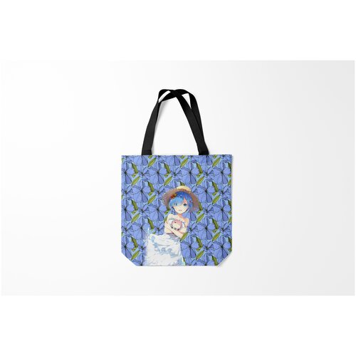 фото Сумка-шоппер / 40х40 см / аниме / re zero. жизнь с нуля в альтернативном мире zero burnettie