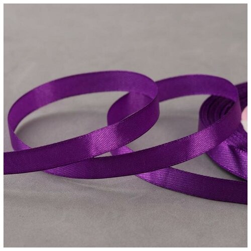 Лента атласная, 10 мм × 23 ± 1 м, цвет пурпурно-фиолетовый №35 лента атласная 20 мм х 23 1 м цвет пурпурно фиолетовый 35