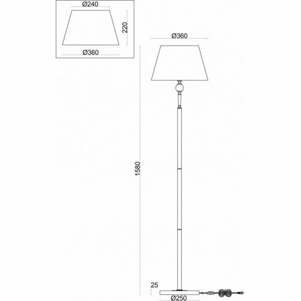 Торшер Freya ROSEMARY FR5190FL-01BS1 - фото №6