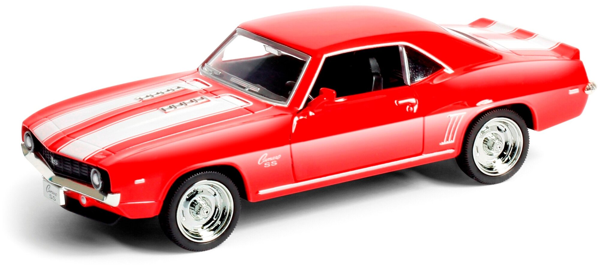 Машина металлическая RMZ City 1:32 Chevrolet Camaro 1969, красный цвет, двери открываются