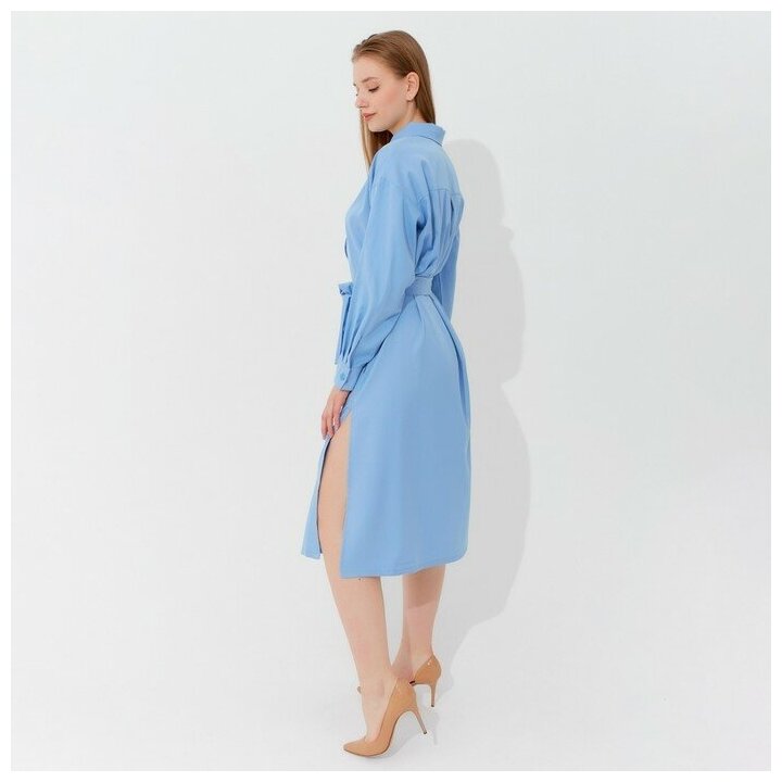 Платье женское Minaku: Casual collection, цвет голубой, размер 50 7690857 . - фотография № 12