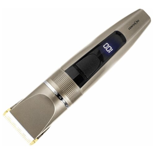 Машинка для стрижки волос CENTEK CT-2136/ сталь/бежевый/ 5 Вт/ 4 насадки