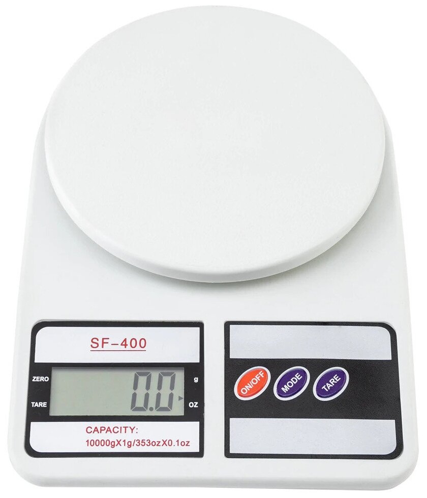Весы кухонные электронные Scale Kitchen SF-400 высокоточные / Прибор для взвешивания / Измеритель веса продуктов для дома / Настольные для кухни
