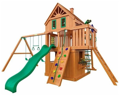 Детская деревянная площадка IgraGrad Premium Шато с рукоходом 2 (спортивно-игровая площадка для дачи и улицы)
