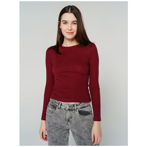 фото Футболка с длин.рукавом твое 65342 размер s, бордовый, women