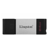 Накопитель USB 3.1 64GB Kingston DataTraveler 80 DT80/64GB OTG USB Type-C, черный/серебристый