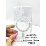 Чехол Magsafe для Apple iPhone 13 Mini прозрачный с защитой камеры - изображение