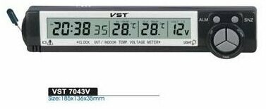 Термометр VST7043V с проводным датчиком автомобильный