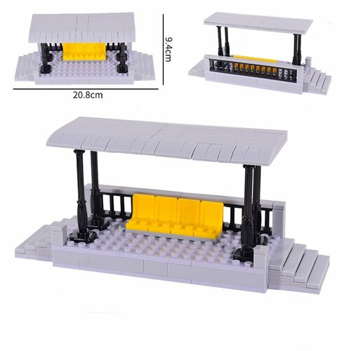 Детали LEGO Trains Железнодорожная остановка, комплект