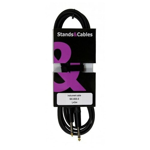 STANDS & CABLES GC-003-3 Инструментальный кабель ds кабель rj3 инструментальный кабель jack jack 6 3mm длина 3 метра