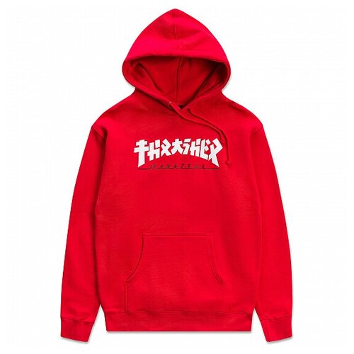 Толстовка THRASHER, силуэт свободный, размер S, красный