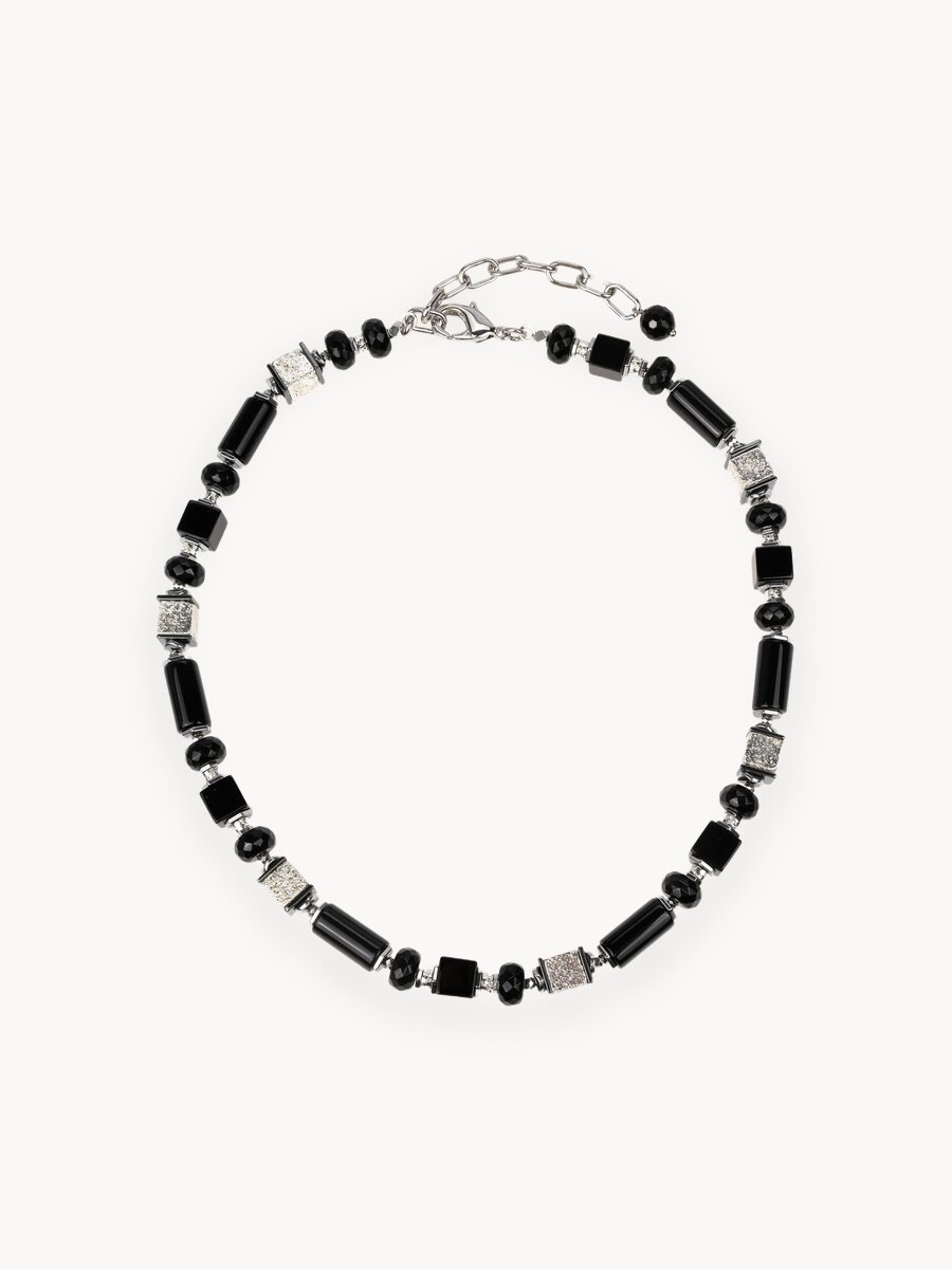 Колье, гематит, агат, вулканическая лава