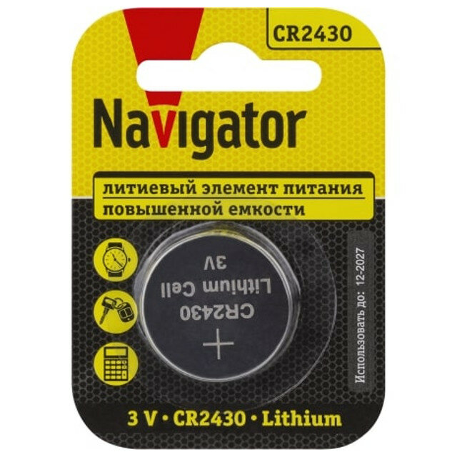 Батарейка navigator cr2430 1шт