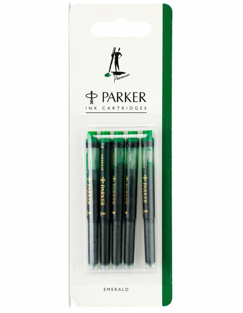 Картридж винтажный (чернила) PARKER Penman зеленый (изумрудный) 5 шт в упаковке