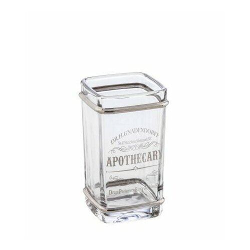 Стакан Cipi, Retrò, размер 6,5х6,5 х h12 см, материал стекло, цвет хром