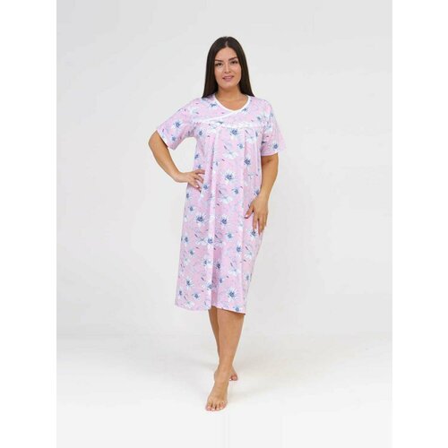 Сорочка , размер 56, розовый