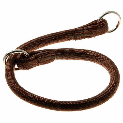 V. I. Pet. Ошейник с двумя кольцами, круглый, 13 мм x 55 см (коричневый)