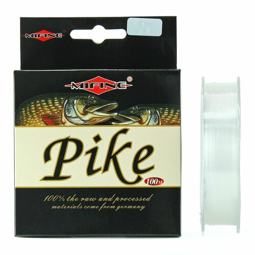 леска рыболовная mifine pike 100м d 0 30мм тест 8 6кг Леска рыболовная MIFINE PIKE (100м); (d - 0,25мм); (тест - 7,6кг)