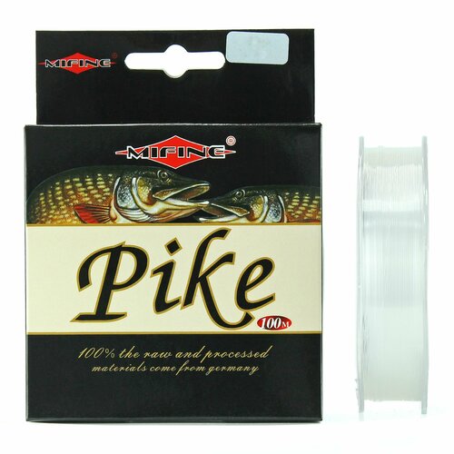 монофильная леска для рыбалки eagle tex 0 45mm 16 6kg 100м Леска рыболовная MIFINE PIKE (100м); (d - 0,50мм); (тест - 18,4кг)