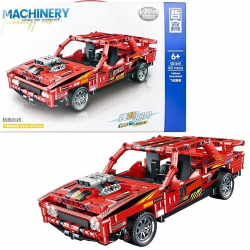 QL1240 Конструктор Technic Dodge Challenger, спортивная машина Техник Додж Челленджер 631 деталей с инерционным механизмом