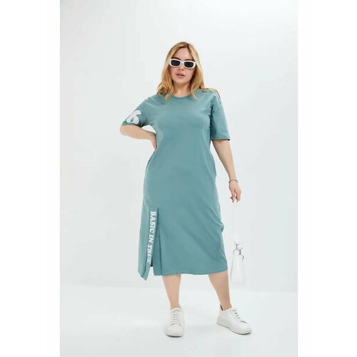 фото Платье zarka, размер 50, бирюзовый