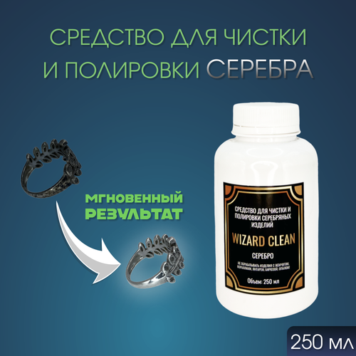 Средство для чистки и полировки серебряных изделий Wizard Clean 250мл