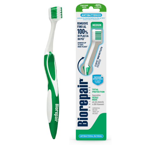 Зубная щетка Biorepair Total Protection, зеленая