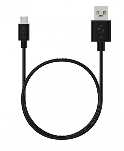 Кабель круглый, Maxvi MC-01 plus, USB-A - microUSB, USB 2.0, 1,2 м, черный, PVC,5V,2А