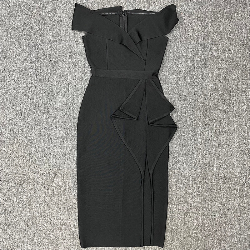 Бандажное платье, женское, черное, размер M