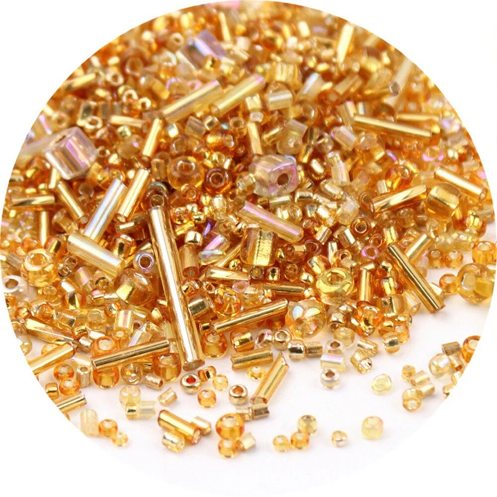 Миyuki стеклянные бусины Делика 500 шт. Желтый, Mix golden2