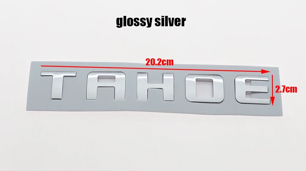 Наклейка Tahoe glossy silver, 20.2x2.7 см