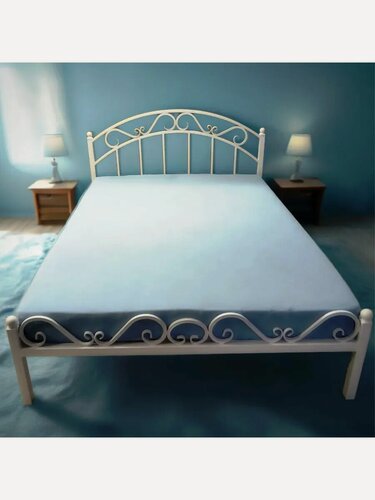 Изображение товара Кровать Loft Mebel "Донна-2", 160x200 см, металл, белая муар