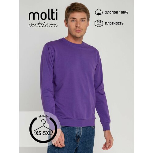 фото Свитшот molti базовая коллекция, размер m, , фиолетовый