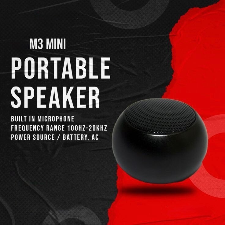 Портативная колонка "M3 Mini", черный, стереозвук, Bluetooth