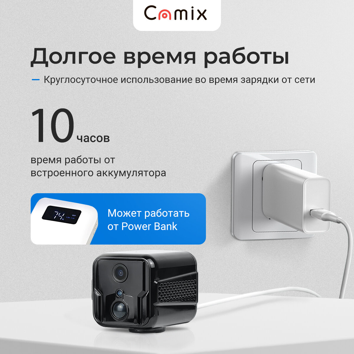 Новая IP WiFi мини видеокамера Camix Q100S с PIR-датчиком движения, беспроводная скрытая камера видеонаблюдения микро — фото 1