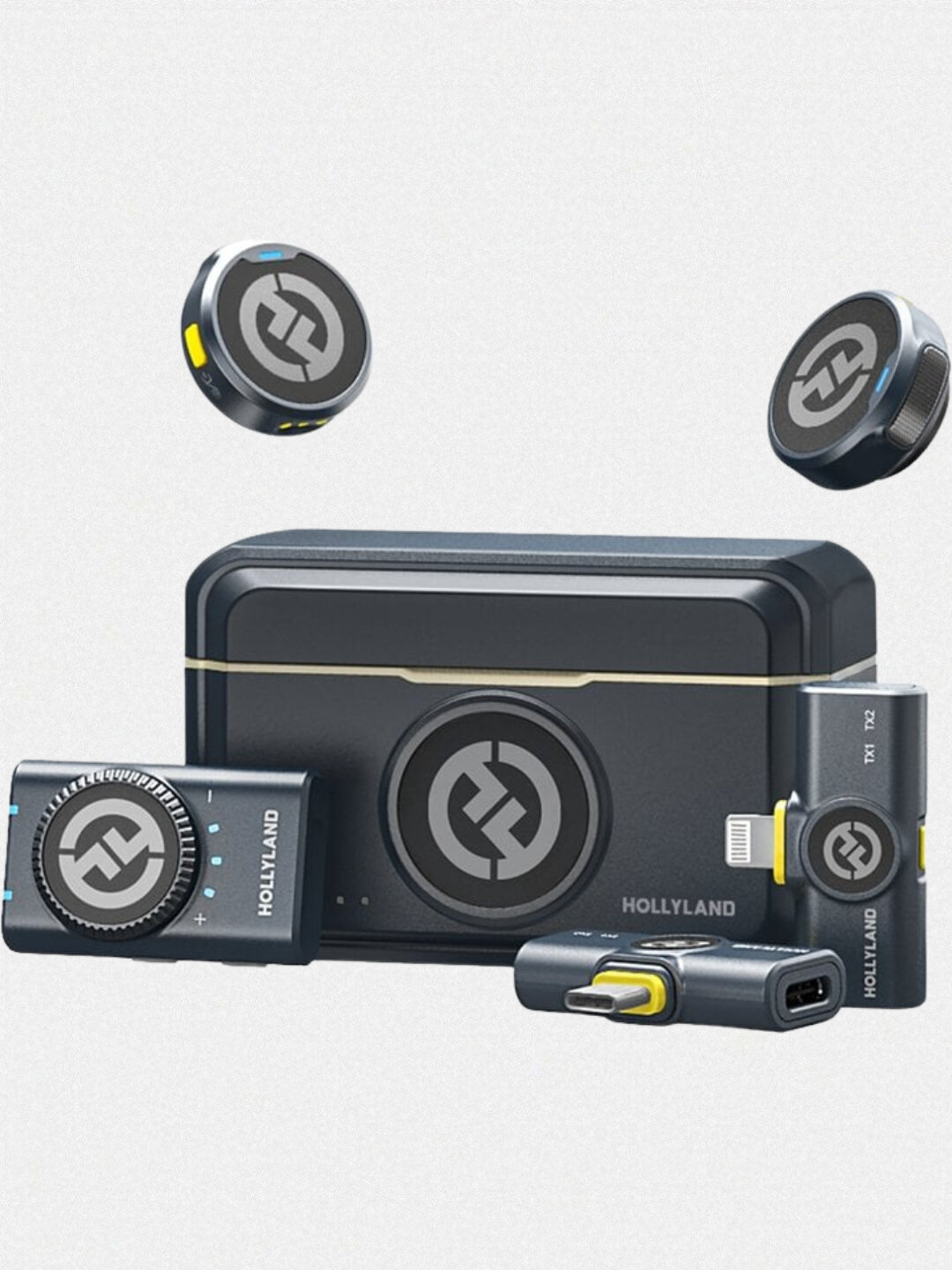 Беспроводной микрофон Hollyland "Lark M2", для Global, комбинированный