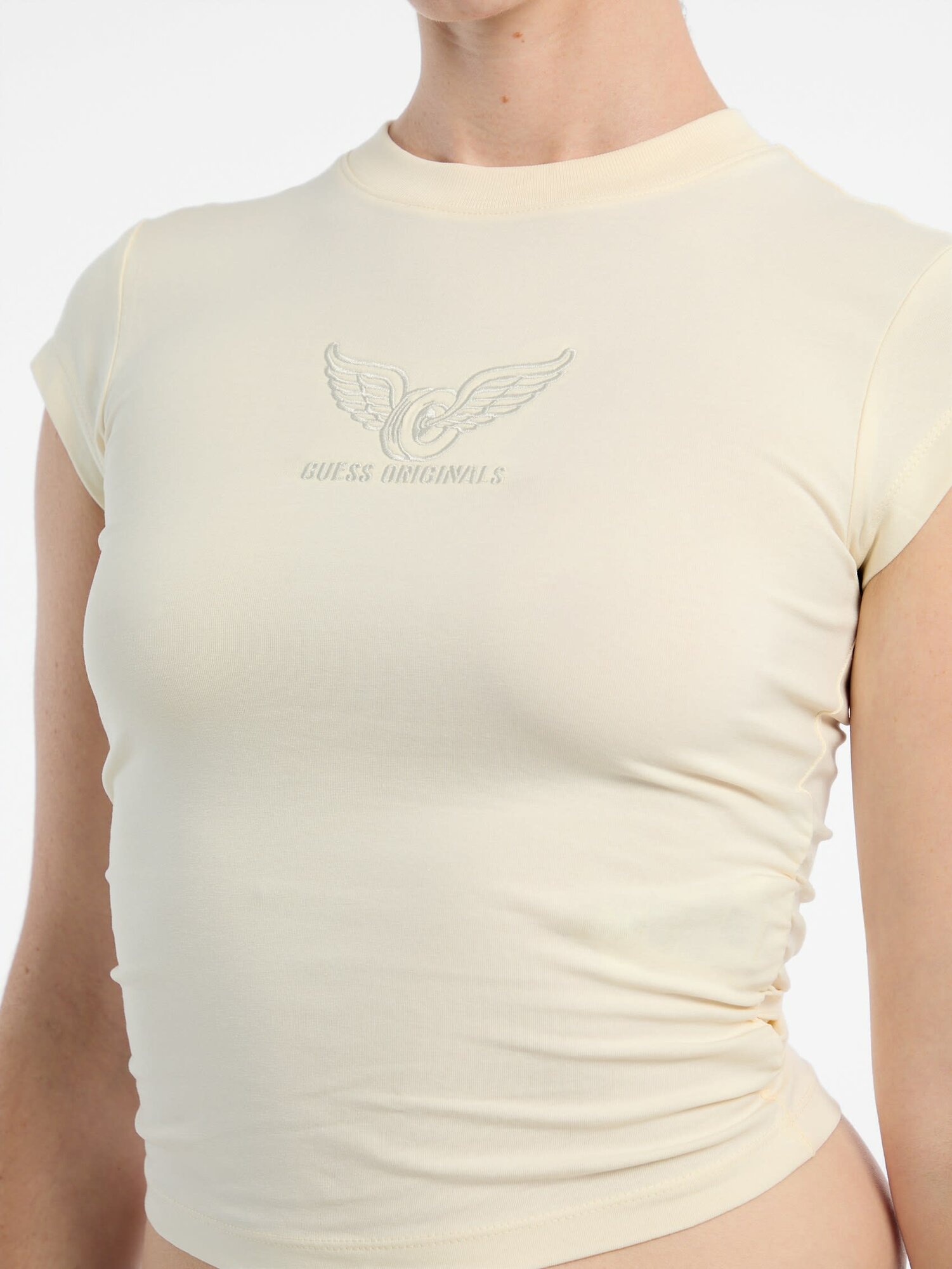 Футболка GUESS, размер M, бежевый — фото 1