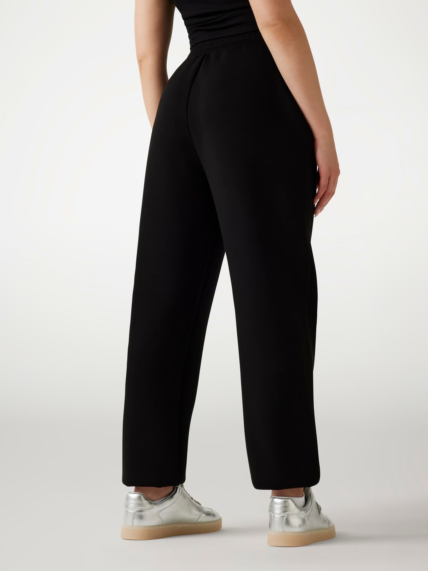 Брюки джоггеры GUESS Cecilia Scuba Jogger Pants, размер XL, черный — фото 1