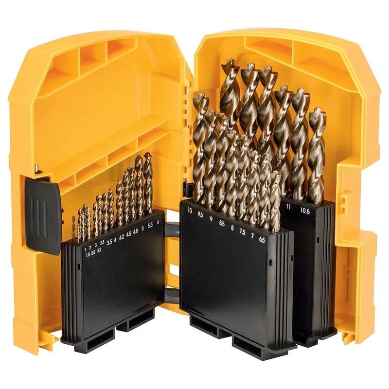 Набор кобальтовых сверл по металлу DeWalt COBALT INDUSTRIAL 1-13мм 29шт. DT4957-QZ