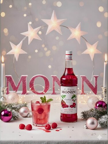 Изображение товара Сироп Monin Малиновый для коктейлей, десертов и ягодных миксов