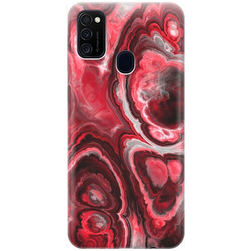 фото Ультратонкий силиконовый чехол-накладка для samsung galaxy m21 / m30s с принтом "гранатовые краски" gosso