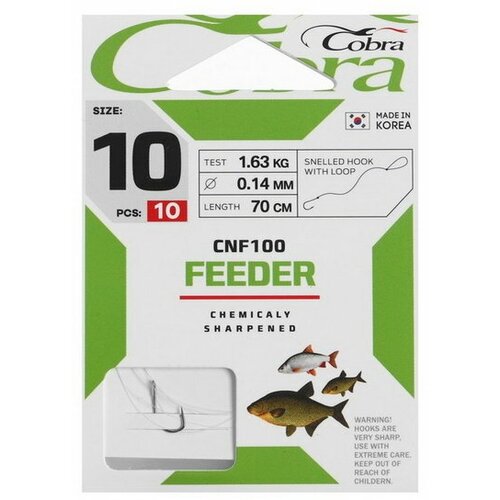 Крючки с поводком Cobra 