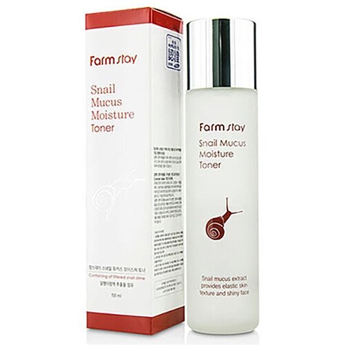 FarmStay Тонер увлажняющий с муцином улитки, Snail mucus moisture toner, 150мл farmstay тонер с экстрактом муцина улитки snail mucus moisture 150 мл