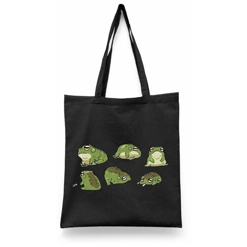 фото Сумка-шоппер унисекс сувенирshop "жаба/лягушка/frog" белая сувенир shop