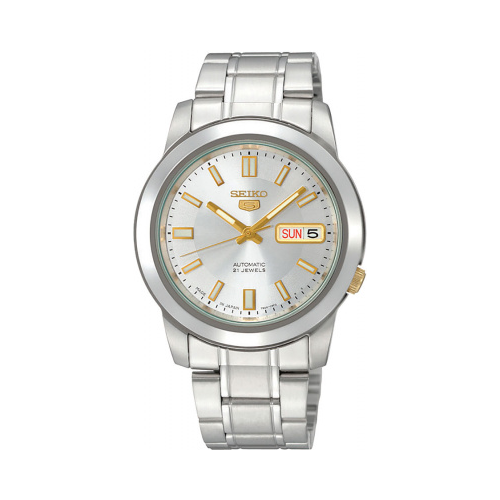 наручные часы seiko seiko 5 snxs73j1 белый серебряный Наручные часы SEIKO SEIKO 5, серебряный, белый