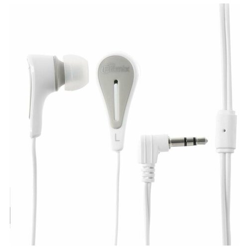 Наушники Ritmix RH-012 вакуумные 100 дБ 32 Ом 35 мм 12 м белые 29700₽