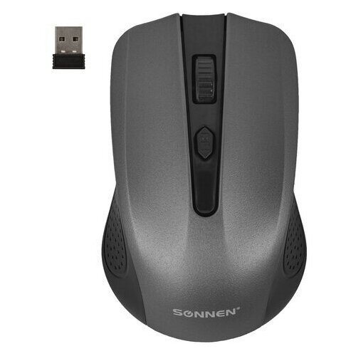 Мышь беспроводная SONNEN V99 USB 100012001600 dpi 4 кнопки оптическая серая 513528 64400₽