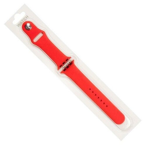 Ремешок силиконовый для Apple Watch 38/40мм (13), оранжевый, на кнопке