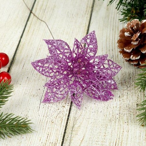 Шпилька для волос Астра с жемчужиной 65 см серебро 12шт 482₽